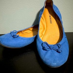 Lucky Brand Blue Leather Ballet Flats